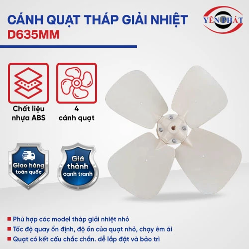 Cánh quạt tháp giải nhiệt D635mm 2