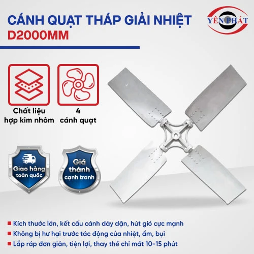 Cánh quạt tháp làm mát D2000mm 2