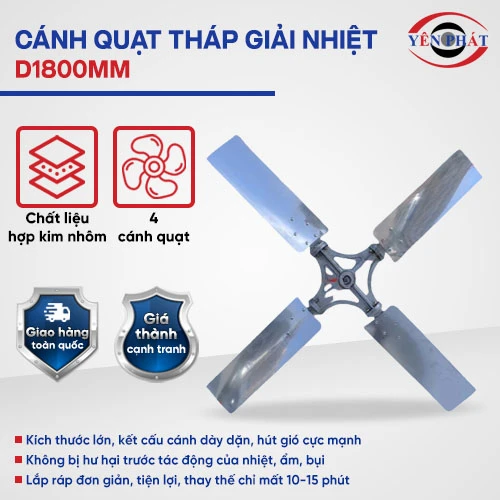 Cánh quạt tháp giải nhiệt D1800mm 2