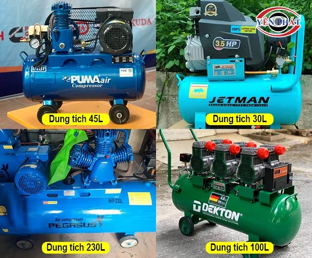 máy nén khí 6 bar đa dạng dung tích