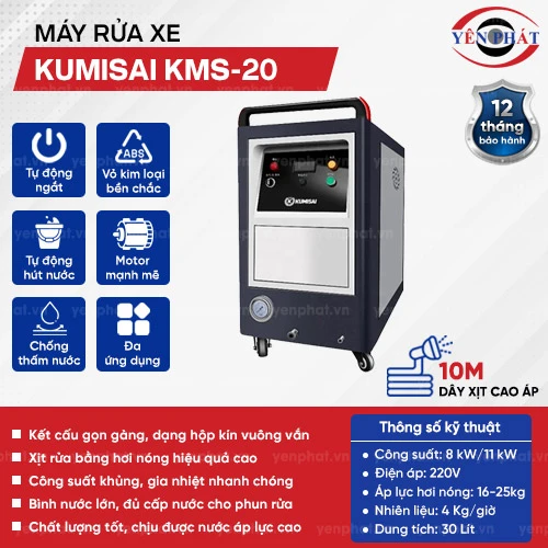 Máy rửa xe hơi nước nóng Kumisai KMS-20 2