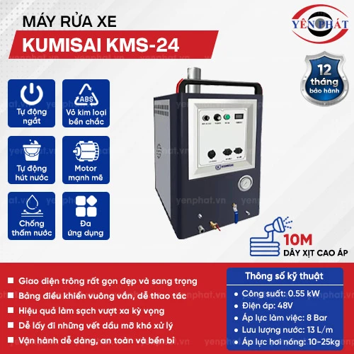 Máy rửa xe hơi nước nóng Kumisai KMS-24 2