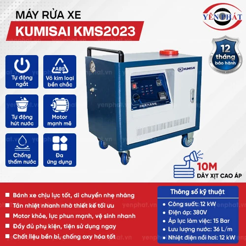 Máy rửa xe hơi nước nóng Kumisai KMS2023 2