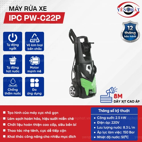 Máy nén rửa xe mini gia đình IPC PW-C22P 2