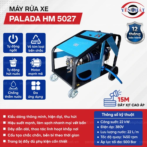 Máy rửa xe ô tô công suất lớn chuyên dụng Palada HM 5027 2