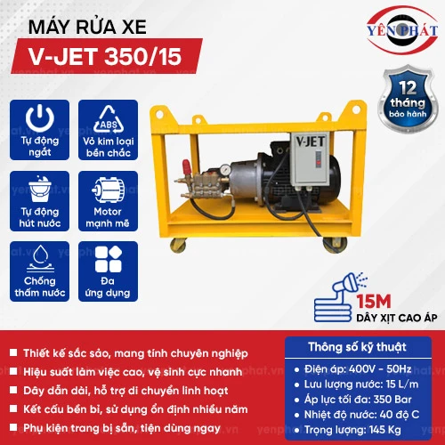 Máy rửa xe siêu cao áp V-JET 350/15 2