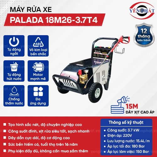 Máy phun rửa xe ô tô Palada 18M26-3.7T4 2