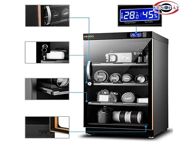 Tủ chống ẩm Hiniso dễ dùng, kiểm soát ẩm tự động