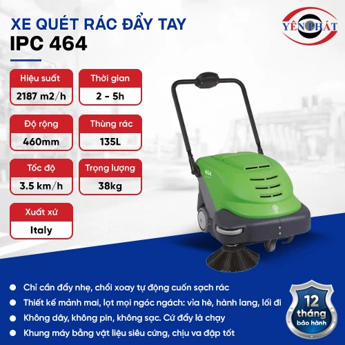 Xe quét rác đường đẩy tay IPC 464 2