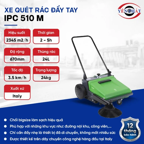 Xe quét rác đường đẩy tay IPC 510 M 2
