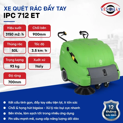 Xe quét rác đường đẩy tay IPC 712 ET 2