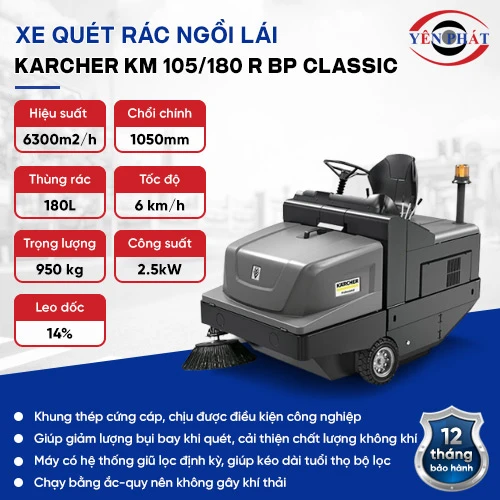 Xe quét rác đường ngồi lái Karcher KM 105/180 R Bp Classic 2