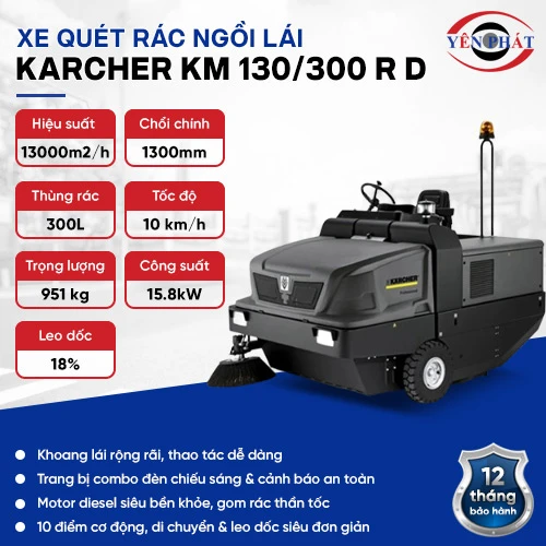 Xe quét rác đường ngồi lái Karcher KM 130/300 R D 2