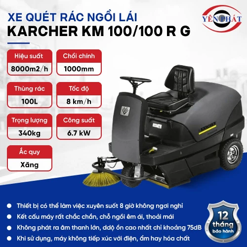 Xe quét rác đường ngồi lái Karcher KM 100/100 R G 2