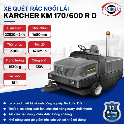 Xe quét rác đường ngồi lái Karcher KM 170/600 R D 2