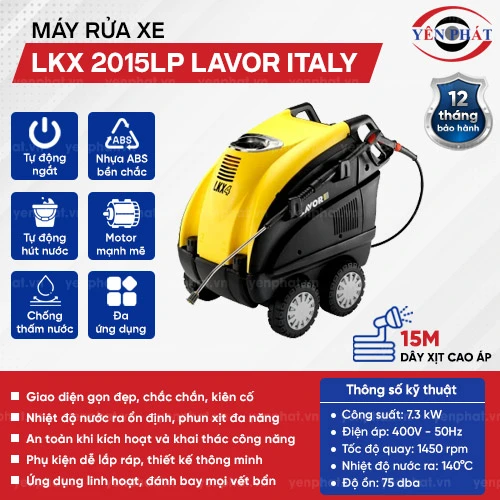 Máy xịt nước nóng áp lực cao chuyên dụng LKX 2015LP Lavor Italy 2