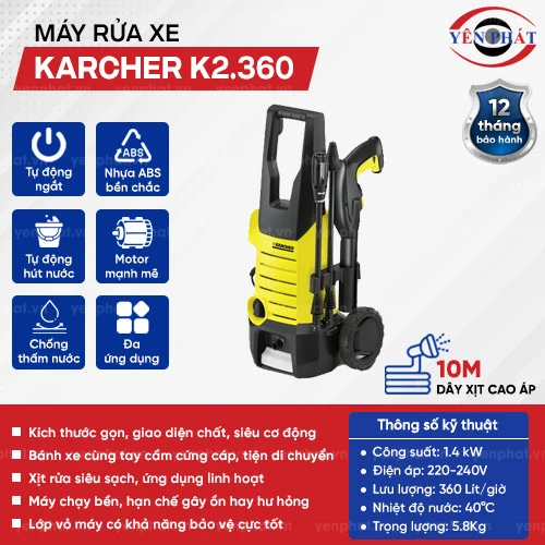 Máy rửa xe áp lực cao Karcher K2.360 2