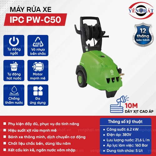 Máy rửa xe công nghệ cao chuyên nghiệp IPC PW-C50 2