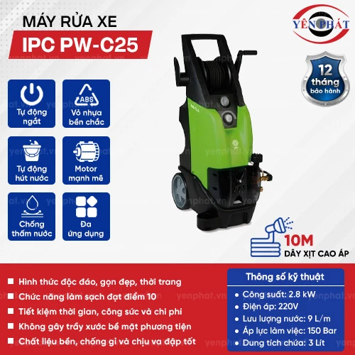 Máy xịt rửa xe máy cao áp IPC PW-C25 2