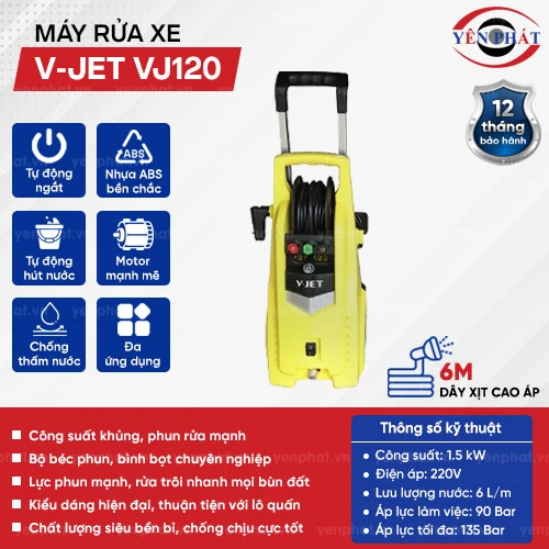 Máy rửa xe máy gia đình V-Jet VJ120 2