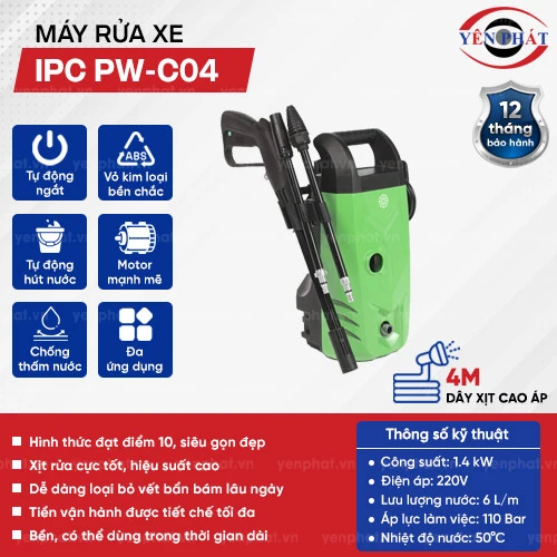 Máy rửa xe mini chuyên nghiệp IPC PW-C04 2