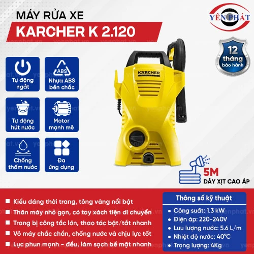 Máy bơm nước rửa xe gia đình Karcher K 2.120 2