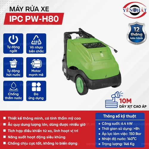 Máy phun rửa ô tô công suất lớn áp lực cao IPC PW-H80 2