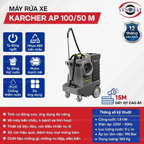 Máy phun rửa xe hơi áp lực cao Karcher AP 100/50 M 2