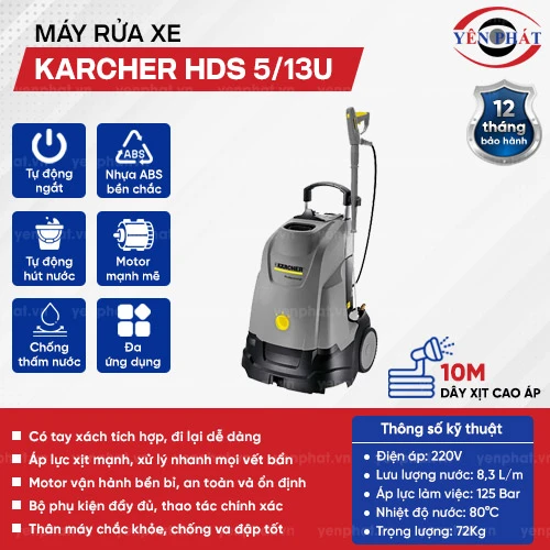 Máy phun rửa xe tải áp lực cao Karcher HDS 5/13U 2