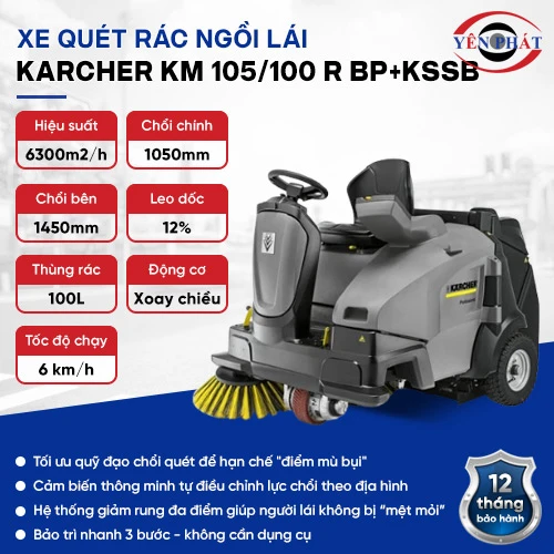Xe quét rác ngồi lái Karcher KM 105/100 R Bp+KSSB 2