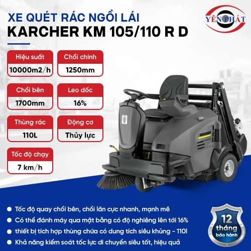 Xe quét rác đường ngồi lái Karcher KM 105/110 R D 2