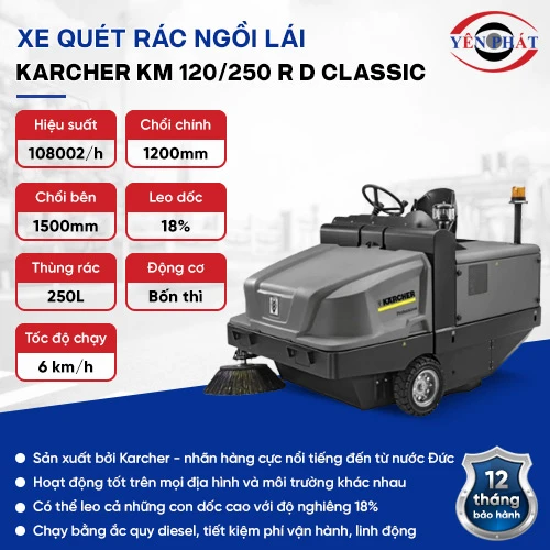 Xe quét rác ngồi lái Karcher KM 120/250 R D Classic 2