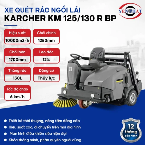 Xe quét rác đường ngồi lái Karcher KM 125/130 R Bp 2