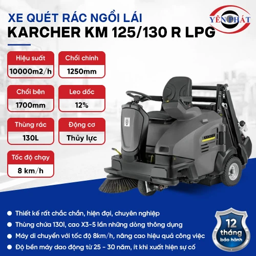 Xe quét rác đường ngồi lái Karcher KM 125/130 R LPG 2
