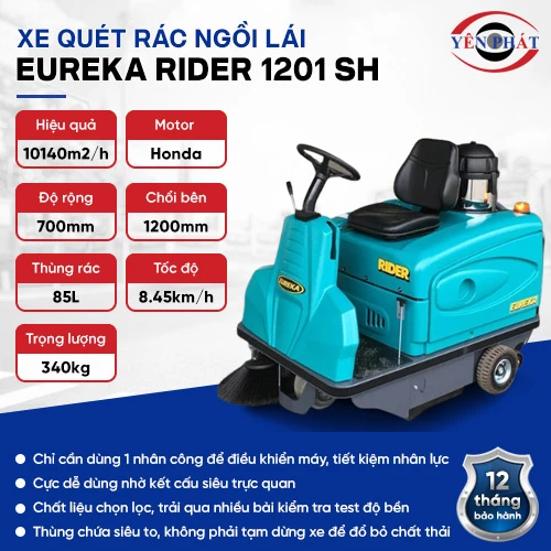 Xe quét rác công nghiệp EUREKA Rider 1201 SH 2