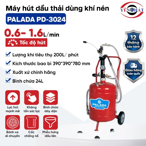 Máy hút dầu thải dùng khí nén Palada PD-3024 2