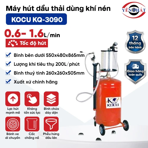 Máy hút dầu thải dùng khí nén Kocu KQ-3090 2