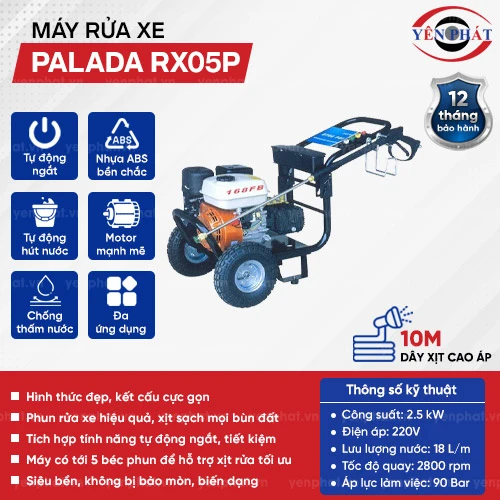 Máy rửa xe cao áp tự động ngắt Palada RX05P 2