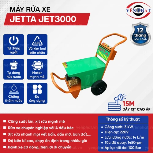 Máy xịt rửa xe Jetta JET3000 chuyên nghiệp 2