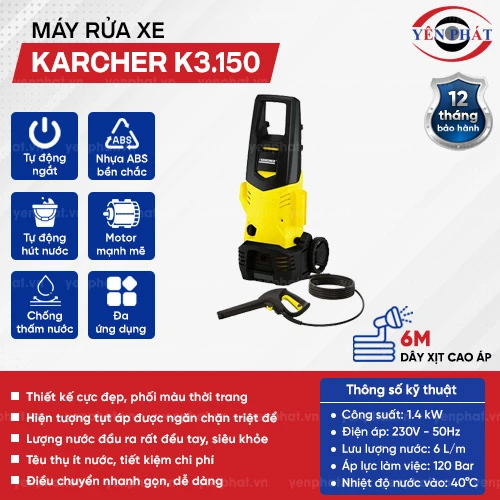 Máy xịt rửa xe Karcher K3.150 2