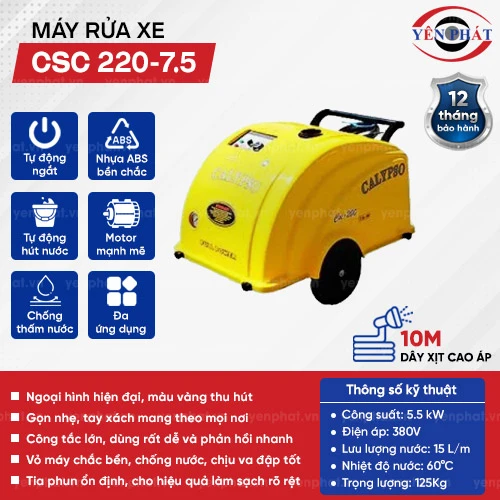Máy xịt rửa xe ô tô nước nóng CSC 220-7.5 2