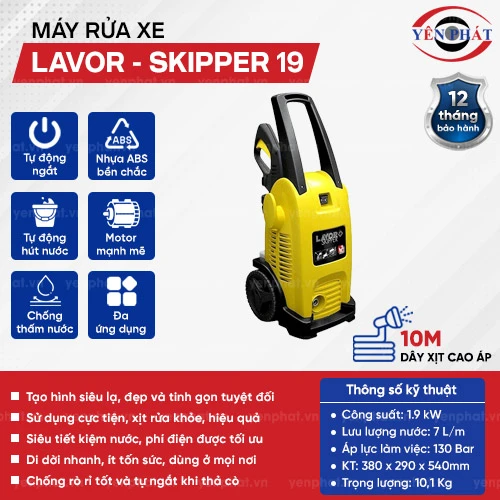 Máy phun rửa xe máy áp lực cao LAVOR - Skipper 19 2