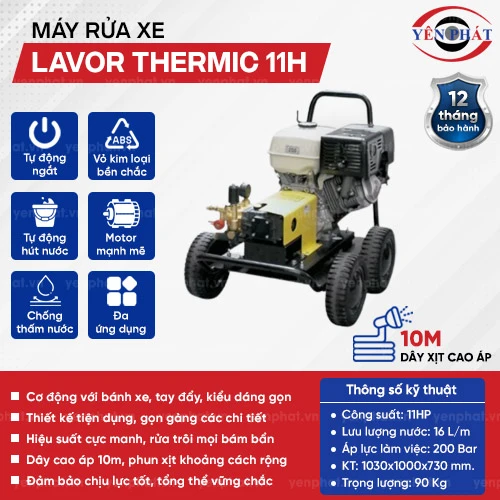 Máy phun rửa xe ô tô áp lực cao Lavor Thermic 11H 2