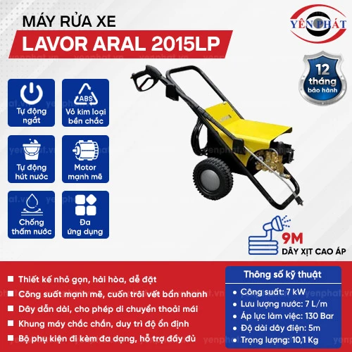 Máy phun rửa xe ô tô cao áp Lavor Aral 2015LP 2