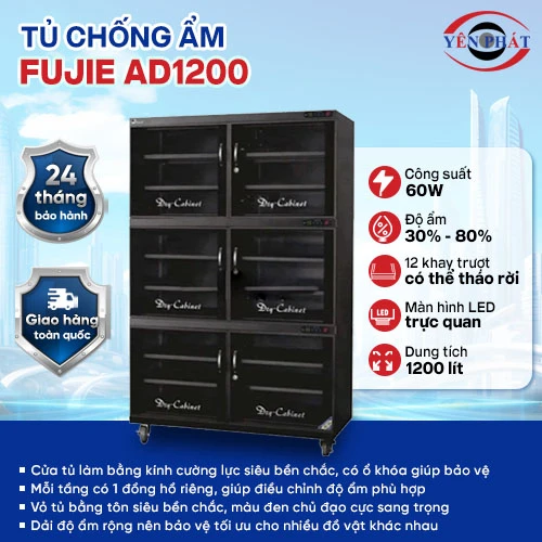 Tủ chống ẩm máy ảnh công nghiệp FujiE AD1200 2