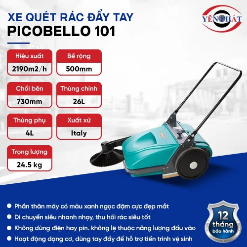 Xe quét rác đẩy tay giá rẻ Picobello 101 2
