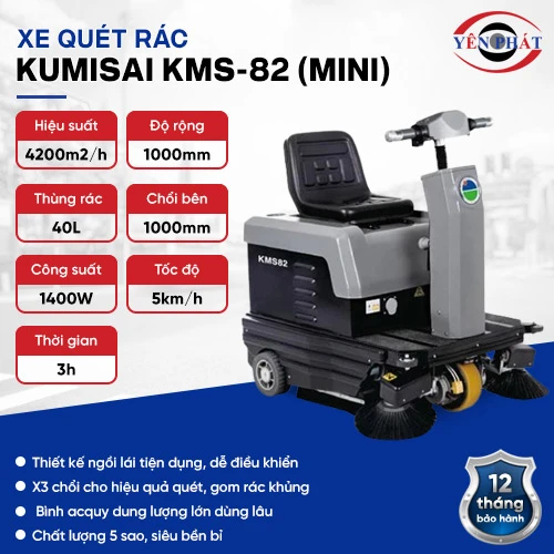 Xe quét rác đường Kumisai KMS-82 (Mini) 2