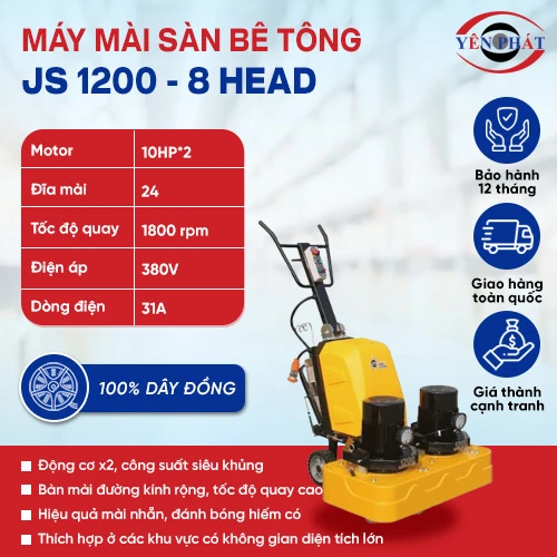 Máy mài sàn JS 1200 - 8 head 2
