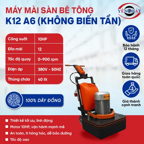 Máy mài sàn bê tông K12 A6 (không biến tần) 2