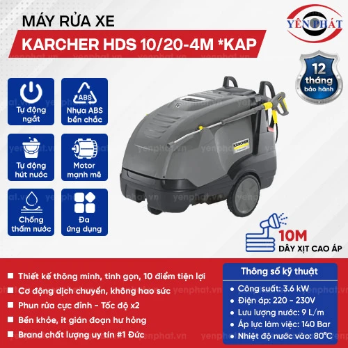 Máy xịt rửa xe máy áp lực Karcher HDS 10/20-4M *KAP 2